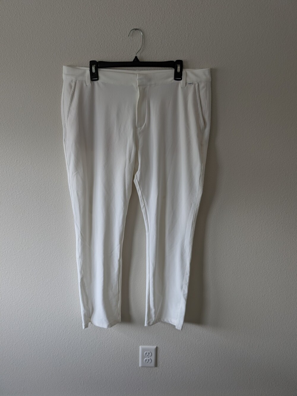 Women's Puma White Athletic Chino-Style Pants SZ XL